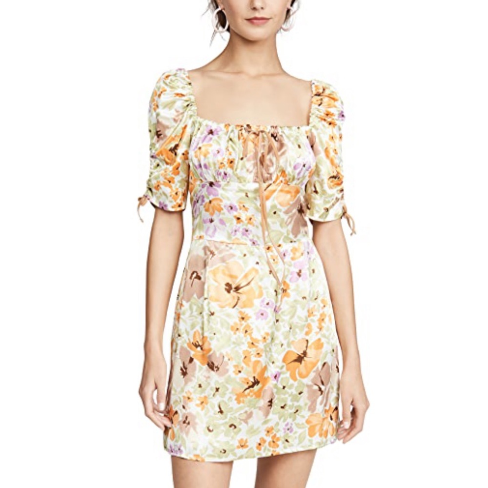 Ellejay Dana flora midi dress